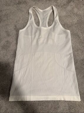 lululemon athletica White Textured Racerback Tank